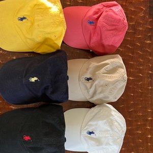 Polo Ralp Lauren Hat Adult Dad Cap Adjustable Lot of 6